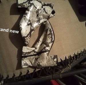 Snake skin booties